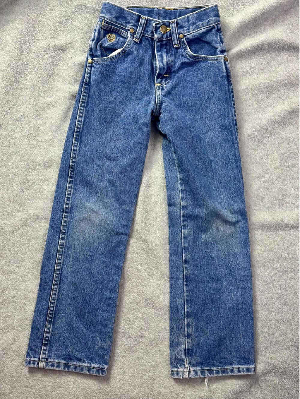 wrangler kids jeans size 8 slim vintage western denim pants